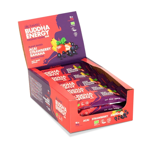 Buddha Energy - Reep Açai, Banaan & Aardbeien - 35 gr - Glutsenza