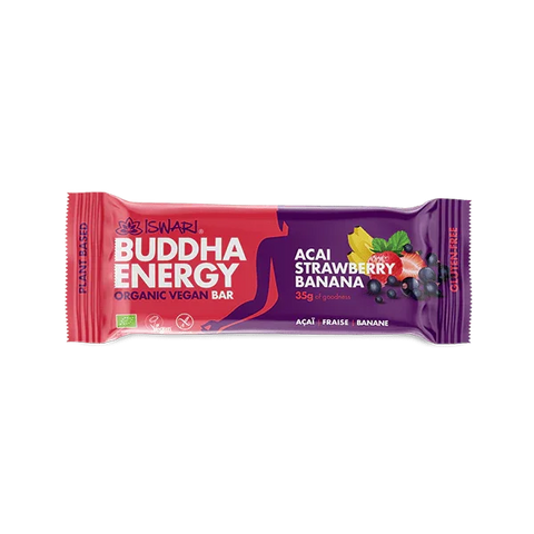 Buddha Energy - Reep Açai, Banaan & Aardbeien - 35 gr - Glutsenza