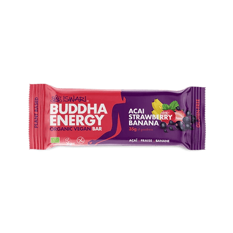 Buddha Energy - Reep Açai, Banaan & Aardbeien - 35 gr - Glutsenza