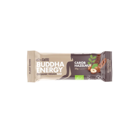Buddha Energy - Reep Carobe & Hazelnoten - 35 gr - Glutsenza