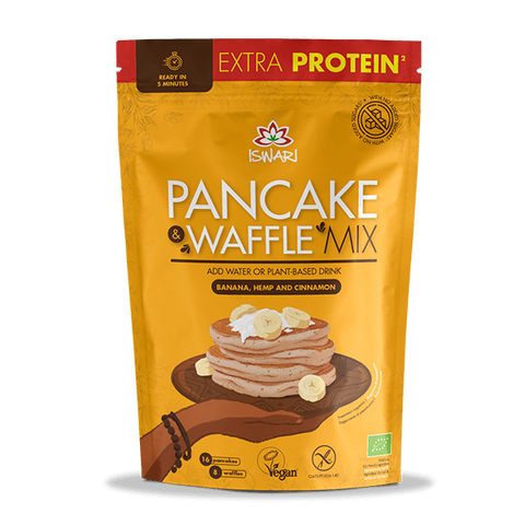 Glutenvrije Mix voor Pannenkoeken en Wafels – Banaan & Hennep – 300 g