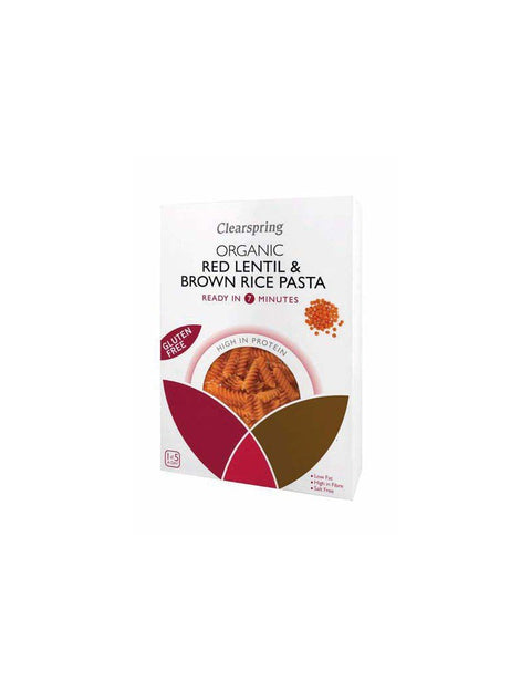 FUSILLI RODE LINZEN EN VOLLE RIJST - 250 gr - Glutsenza