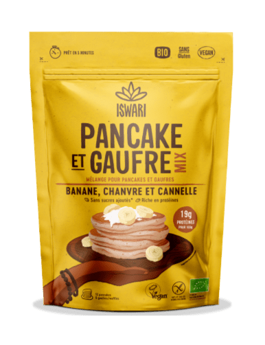 Glutenvrije Mix voor Pannenkoeken en Wafels – Banaan & Hennep – 300 g - Glutsenza