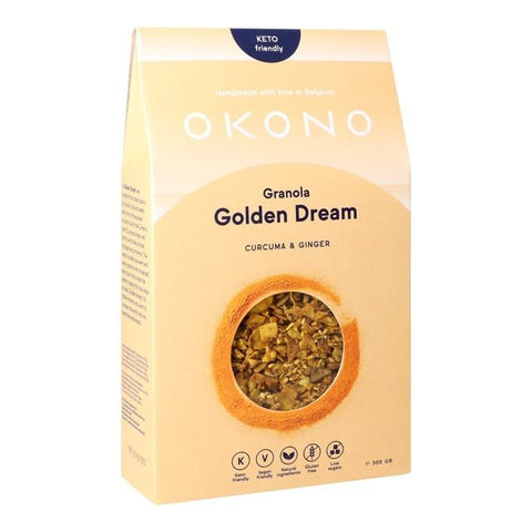 Okono Granola Golden Dream – Kurkuma & Gember - Glutsenza