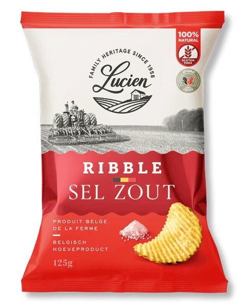 Lucien gezouten aardappelchips - 125 gr - Glutsenza