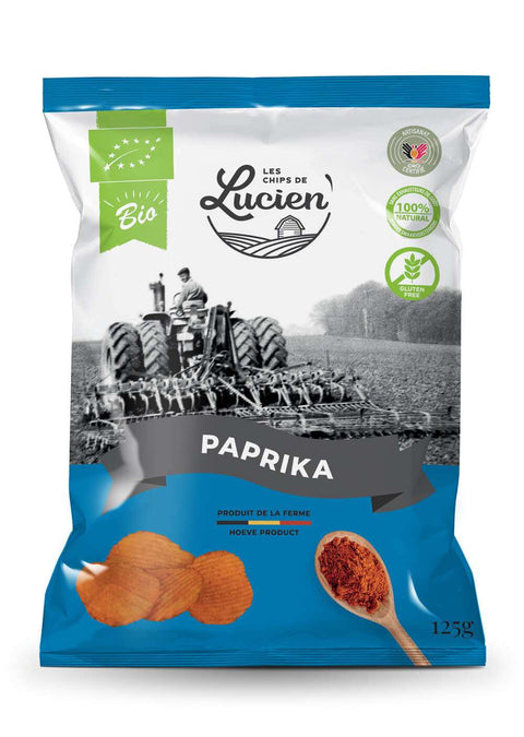 Lucien Paprika aardappelchips - 125 gr - Glutsenza