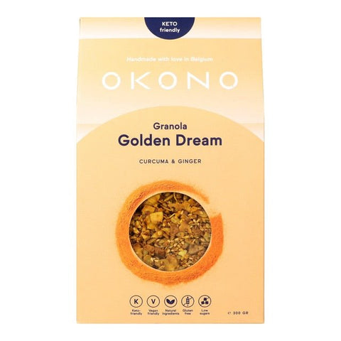 Okono Granola Golden Dream – Kurkuma & Gember - Glutsenza
