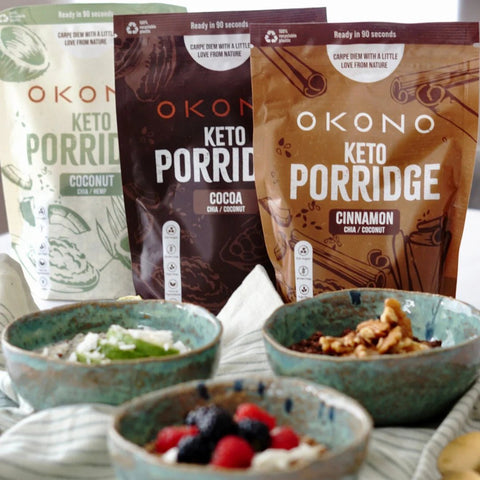 Okono Keto porridge cinnamon (250g) - Glutsenza