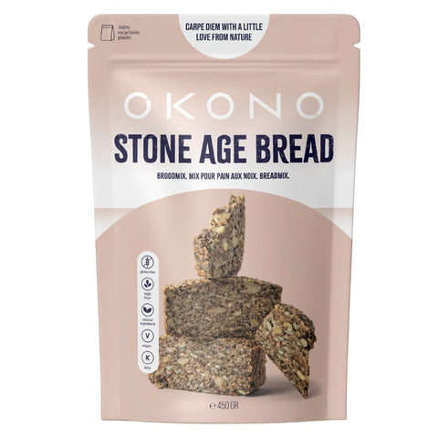 Okono Stone Age Bread - Breadmix nuts and seeds - 450 g - Glutsenza