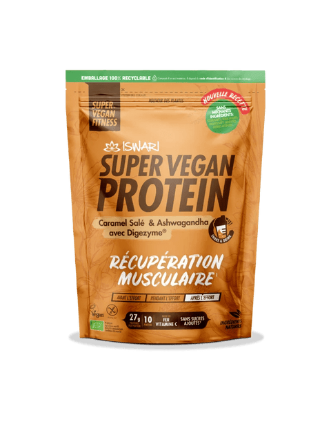 Super Vegan Protein Gezouten Caramel met Digezyme - 400 gr - Glutsenza