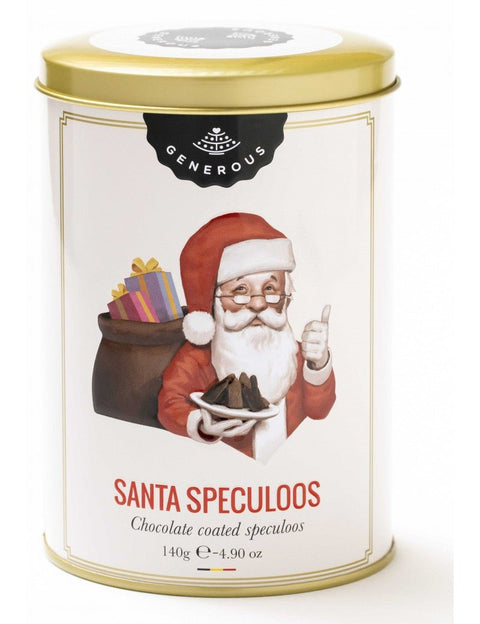 SYLVAIN SPECULAAS - SANTA CHOCOLADE - metaal doos - 120 gr - Glutsenza